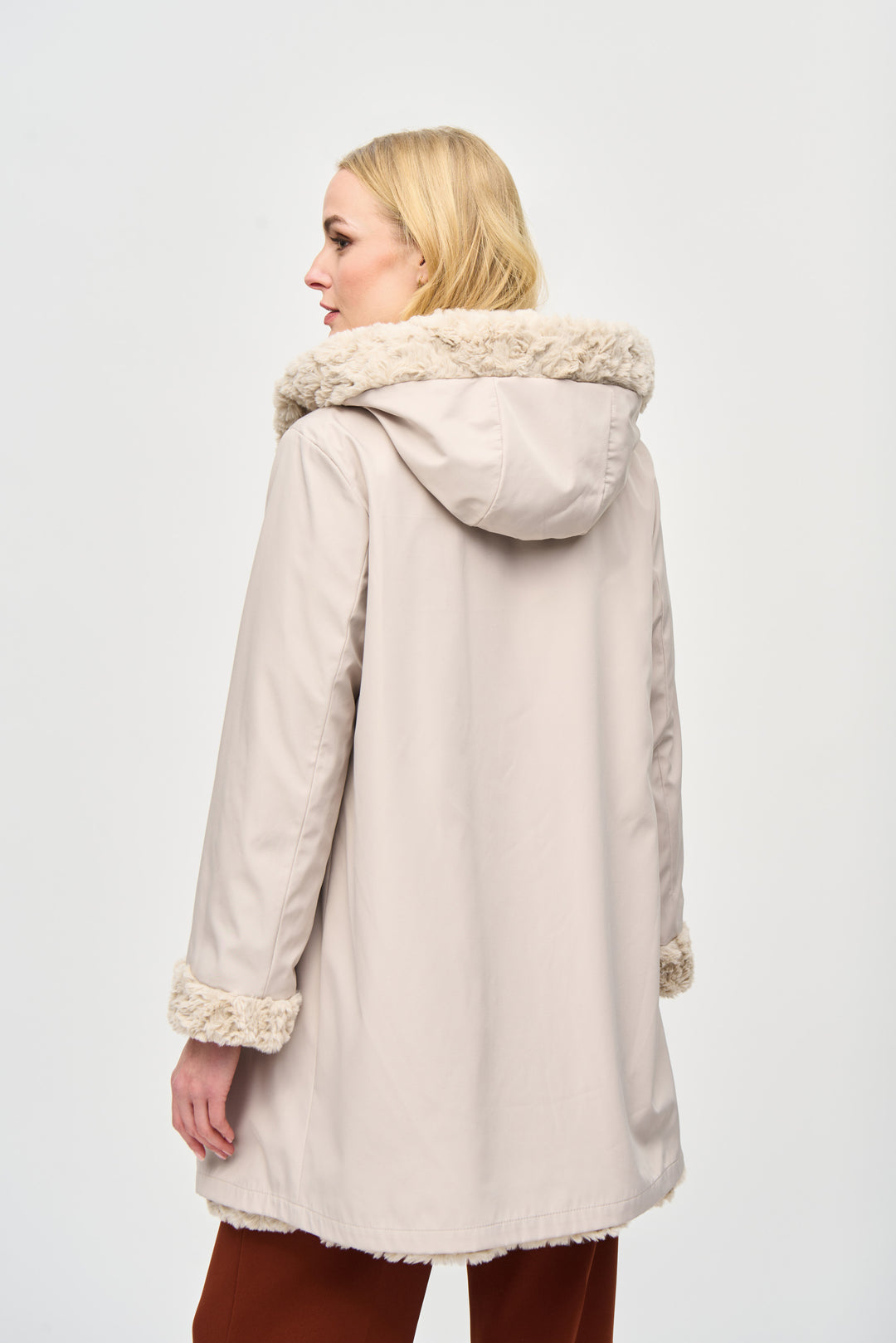 Reversible Faux Fur Coat Annie McGuire Interiors