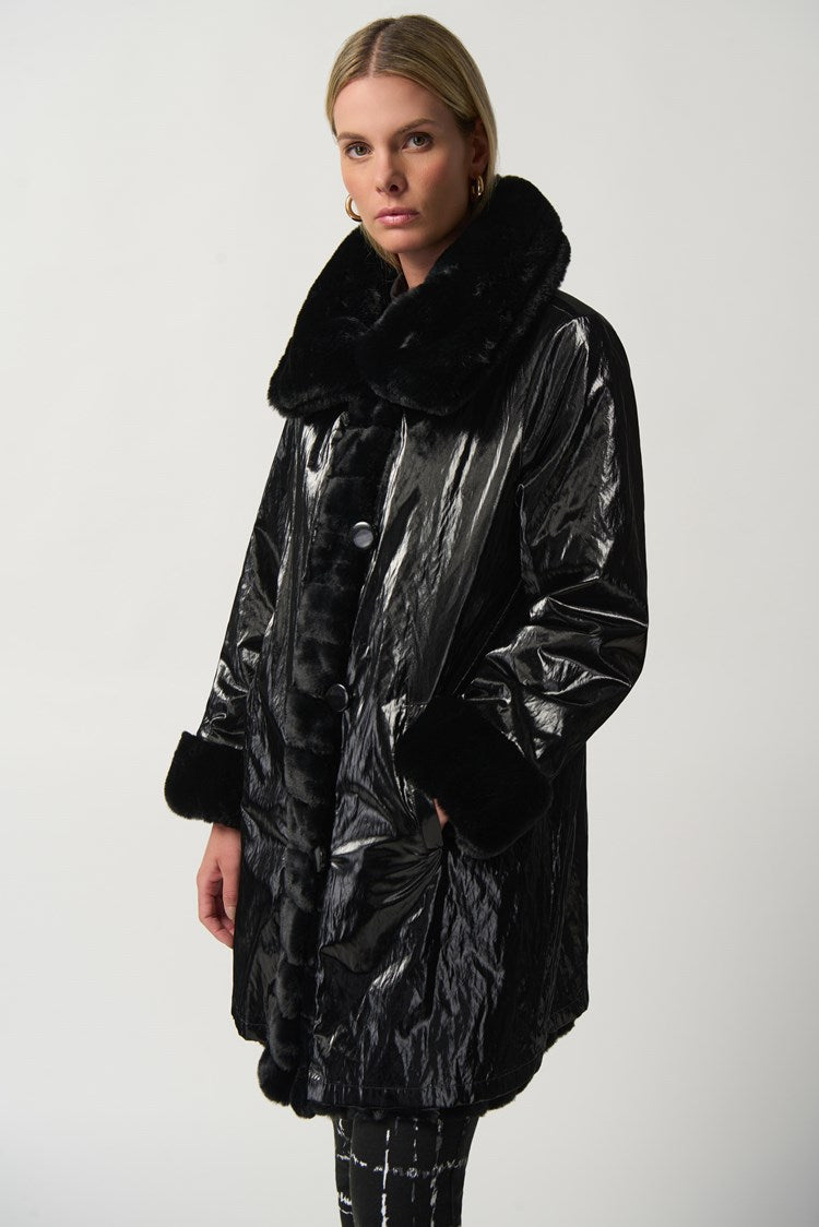 Faux Fur Reversible Puffer Coat